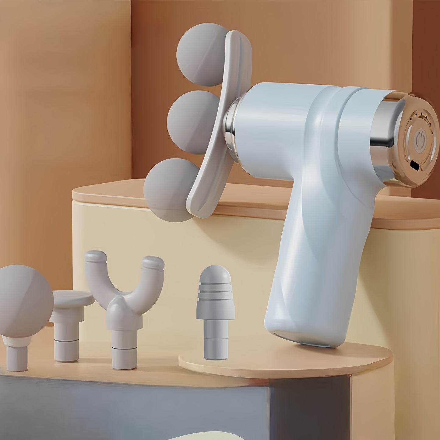 2026 New Preheated Massage Gun, 6 Adjustable Strength Levels for Daily Relaxation to Deep Tissue Needs, Portable with Rechargeable Lithium Battery & 5 Replaceable Heads, Usb Charging Muscle Relaxer For Christmas, Thanksgiving