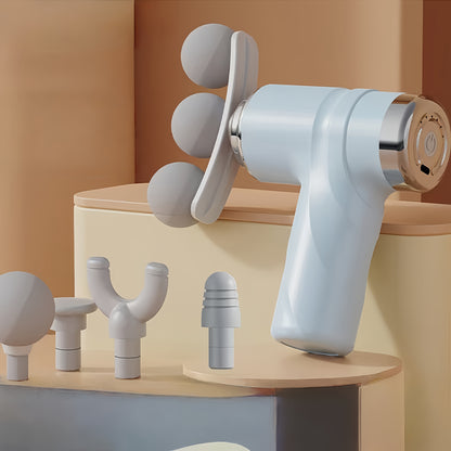 2026 New Preheated Massage Gun, 6 Adjustable Strength Levels for Daily Relaxation to Deep Tissue Needs, Portable with Rechargeable Lithium Battery & 5 Replaceable Heads, Usb Charging Muscle Relaxer For Christmas, Thanksgiving