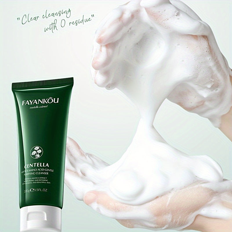 Centella Asiatica Amino Acid Facial Cleanser 100g - Gentle, Deep Cleansing & Moisturizing for Smooth, Radiant Skin | Oil Control, Hyaluronic Acid Infused, Fragrance-Free