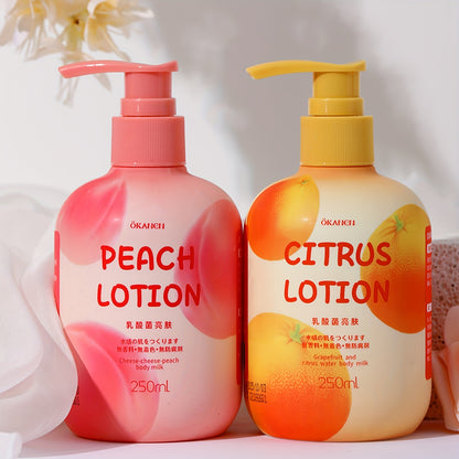 Peach | Citrus Body Lotion for Dry skin with Hyaluronic Acid | Nicotinamide | Vitamin C | Vitamin E