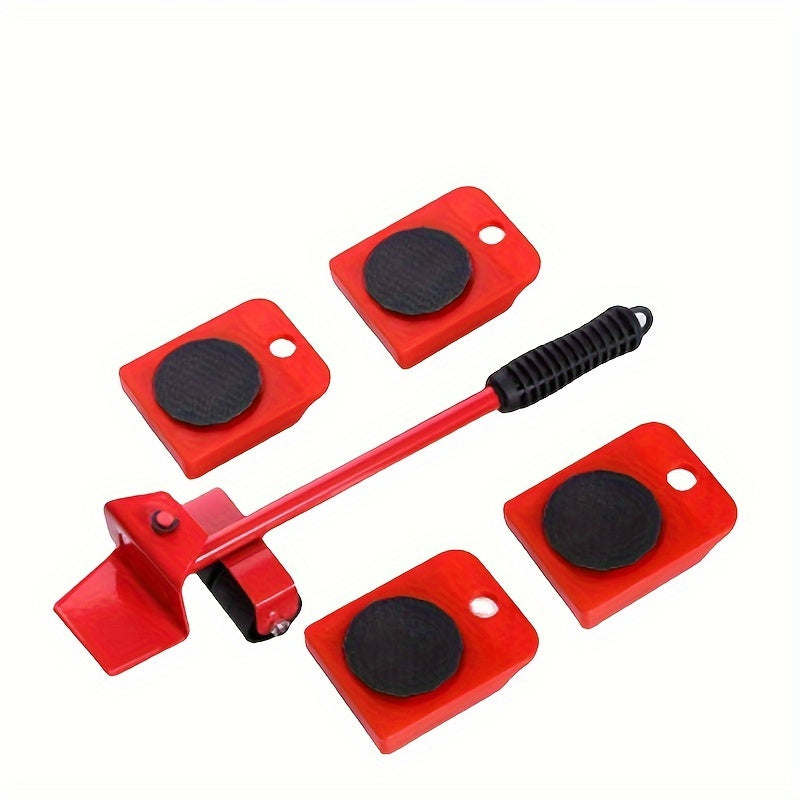5pcs Heavy-Duty Furniture Moving System, Uncharged, No Battery Required, with Lifter Tool Set for Hardware Moving Tools