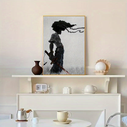 1pc African Samurai Anime Poster, Room Aesthetics Poster, Decoration Painting, Canvas Wall Art, Living Room Poster, Bedroom Painting, Home Decor, Frameless