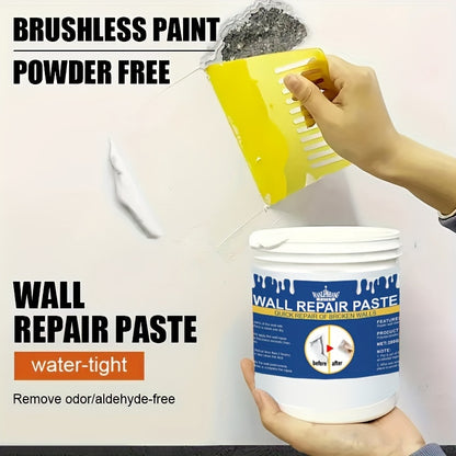 Kit de Reparação de Paredes com Espátula - Massa de Secagem Rápida para Drywall, Preenchimento de Buracos e Fissuras, Acabamento à Base de Cal, Reparação Autocolante de Paredes de Gesso, Branca, Material Plástico, Fácil de Usar para Reparações Domésticas