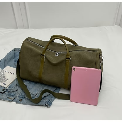 2025 New Large Capacity Duffel Bag for Men & Women - Durable Military Green/Black Gym Travel Carry-On with Adjustable Shoulder Straps, Spacious Luggage for Sports, Weekend Trips & Daily Commute, Duffle Bag for Travel, Sports