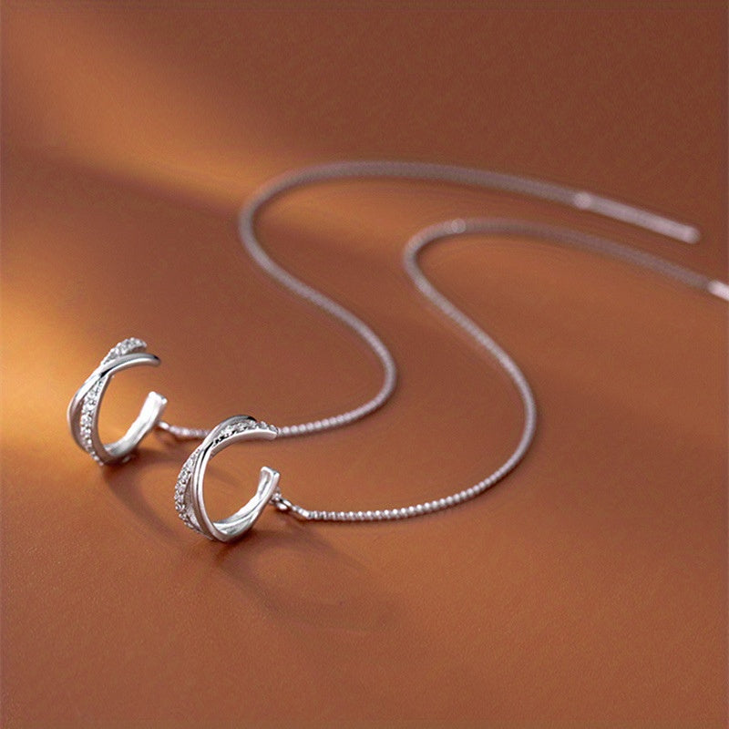 Brincos de pressão com zircónias brilhantes, estilo sexy, em cobre, joia requintada para presente feminino, perfeitos para uso diário e casual.