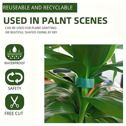 10-Meter Roll of Super Strong Adhesive Nylon Cable Ties - Reusable, Durable Straps for Garden Plant Bundling & Data Cord Management