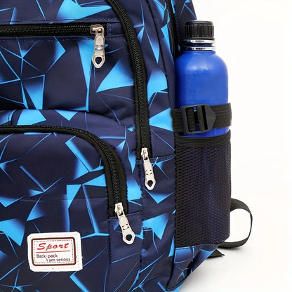 Colorblock Backpack, Casual Design Schoolbag For Travel And School Use, Large Capacity Bag