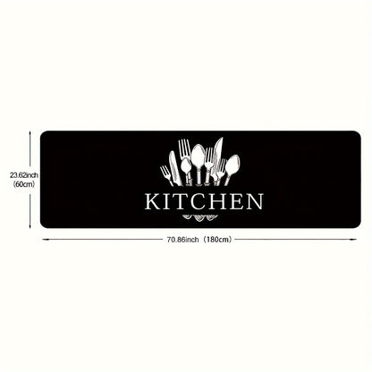 1pc, Soft Thickened Kitchen Mat, Non-slip Oil-proof Floor Mat, Waterproof Runner Rug, Dirt-resistant Floor Mat, Machine Washable, Entrance Doormat, Kitchen Living Room Laundry Bathroom Water-absorbing Floor Mat Set, Room Deco