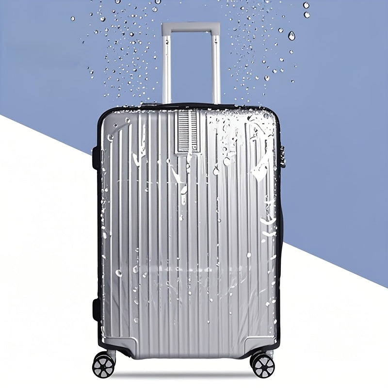 3pcs Luggage Protective Covers, Check-in Shockproof Thick PVC Transparent Dustproof Covers for 50.8cm+60.96cm+71.12cm Suitcases, Waterproof & Durable