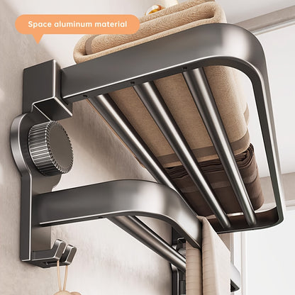 1pc Musurjoy Space-Saving Commercial Hand Towel Holder - Suction Cup Mount No Drilling, Heavy-Duty Bathroom Rack for Shower & Toilet Walls/Tiles, Multi-Functional Organizer, Easter Gift, Back-to- Season Choice