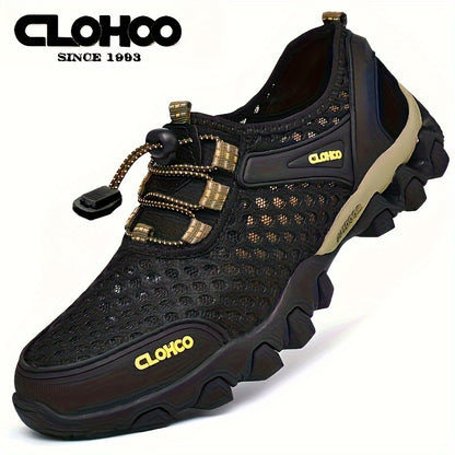 CLOHOO Men's Trendy Comfortable Mesh Sandals, Breathable Wear-resistant Non-slip Sport Shoes For Outdoor Walking Running Hiking, Spring Summer Autumn