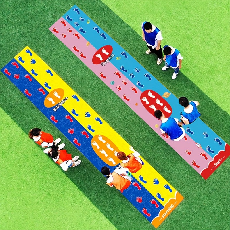 Laughter Guaranteed! 2-Player Hands&Feet Coordination Training Mat – Extra Large PVC Mat with Anti-Fade Printing, Perfect for Picnics, Team Retreats & Birthday Party Games