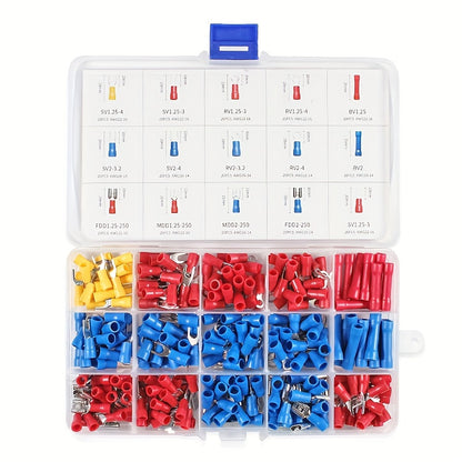 1 Set SN-02C Wire Crimping Tool Set, Insulated Wire Electrical Connectors Crimp-Butt, Ring, Spade, Terminals Cable Lugs Assortment Kit