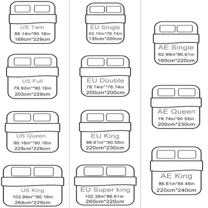 Conjunto de capa de edredão em poliéster com 3 peças, estampado às riscas, macio e confortável, para quarto ou quarto de hóspedes (1 capa de edredão + 2 fronhas, sem enchimento).