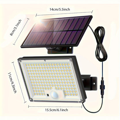 1/2pcs Solar Outdoor Lights, Motion Sensor Security LED Lights Dusk to Dawn, 2in 1 Solar Flood Lights IP65 for Yard Driveway Lighting, (172pcs LED Solar Flood Lights)