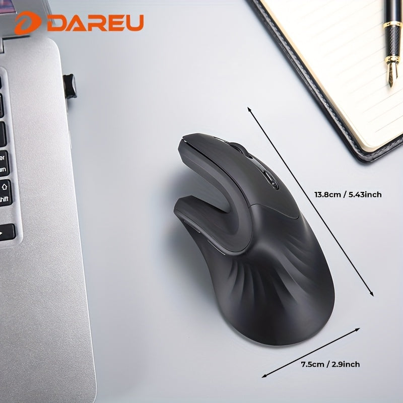 DAREU Magic Hand Design Multi-level Adjustment Ergonomic Vertical Wireless Mouse, 2.4G Portable Office Super Cost-effective Right-hand Mouse Easy to Work and Study High-performance Windows/Mac/Laptop Laptop Mac/Laptop/Mac Bir
