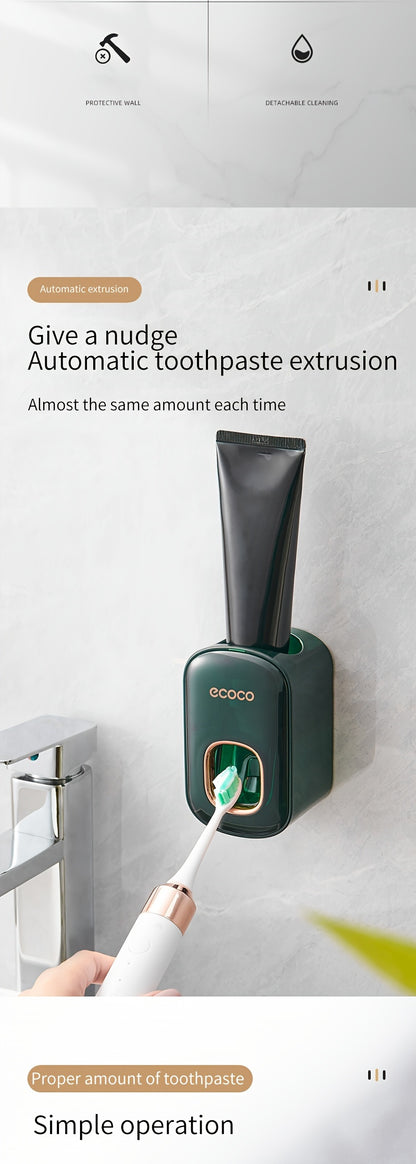 Dispensador de pasta de dentes automático e elegante para montagem na parede - Não necessita de eletricidade.