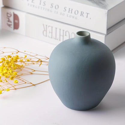 Conjunto de 4 vasos de cerâmica para decoração de mesa estilo quinta, pequenos vasos de flores para mesa de centro, prateleira, sala de jantar, decoração moderna e boho.