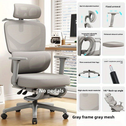 Ergonomic Chair, Comfortable Chair, Gaming Chair, Mesh Chair, Breathable Chair, Waist Support, Lumbar Support, Swivel Chair, Height Adjustable Chair, Home Office Chair, Ergonomic Chair