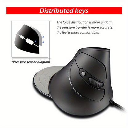 Rato Óptico Vertical Ergonómico T-30 com Cabo