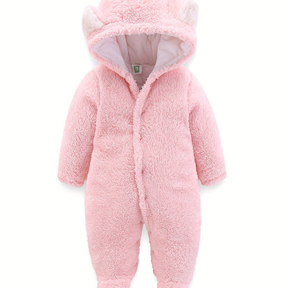 Unisex Baby Winter Coats Cute Newborn Infant Hooded Jumpsuit Snowsuit Bodysuits, Suitable For Indoor And Outdoor Wear