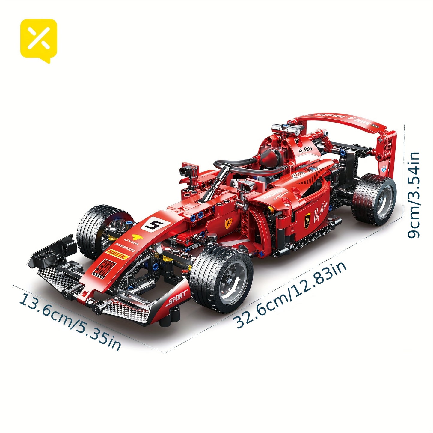 New Racing Car, Formula Retro Car Model, Remote Control Car Building Block, Cool Collection Model Car Kit, Building Toy, Suitable For Christmas Gifts, Halloween Gifts