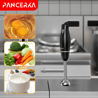 PANCERKA 1 Set PANCERKA 100 Watt Immersion Multi-Purpose Hand Blender with a Heavy-Duty Copper Motor, Brushed 304 Stainless Steel, And Attachments for Whisking And Frothing Milk, Featuring Stainless Steel Blades Suitable for