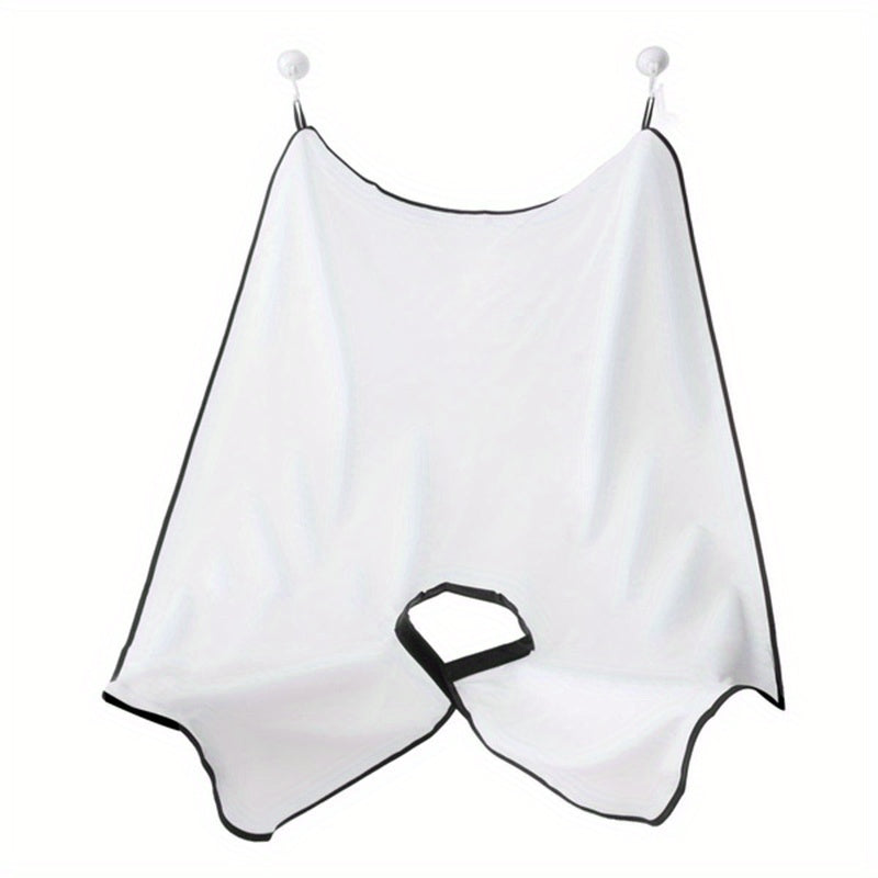 Men Beard Bib Hair Trimmer Shaving Apron Bath Barber Stick To Mirror Cloth Cover Shaving Holder