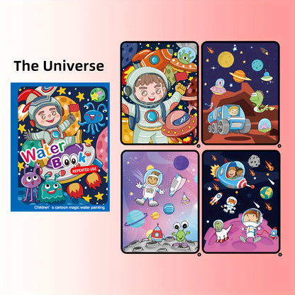 Watercolor Magic Book Toddler Reusable Painting Animal Cartoon Coloring Book Boys Girls Educational Learning Toys Gifts Christmas, Thanksgiving, New Year's Gifts Easter Gift