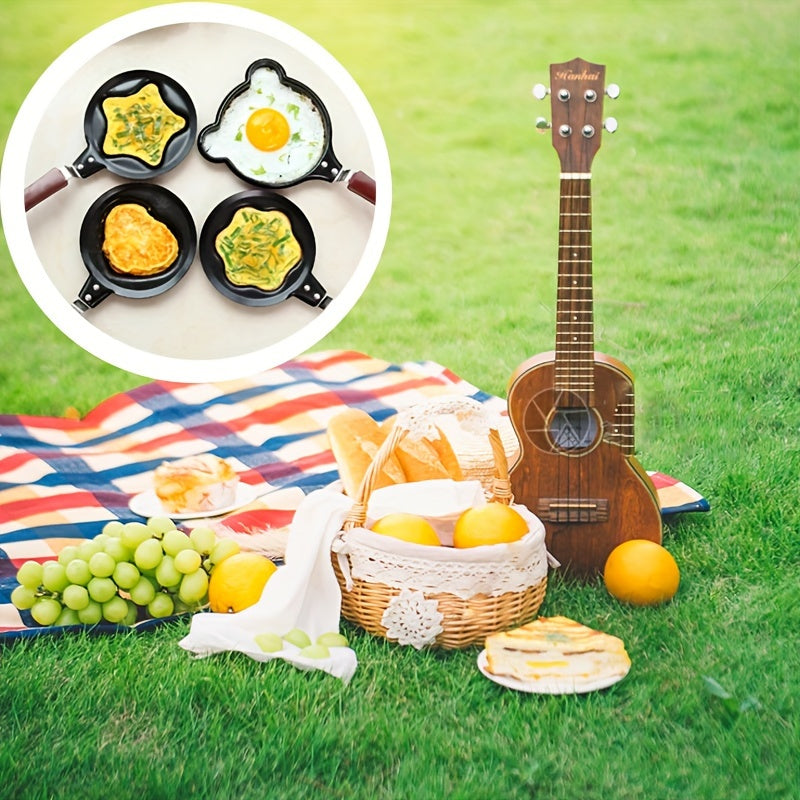 1pc Egg Frying Pot, Mini Breakfast Egg Frying Pot, Assorted Varieties Cartoon Frying Pot, Heart-shaped Non-stick Egg Pot, Omelette Pans Of Various Shapes, Kitchenware, Kitchen Tools