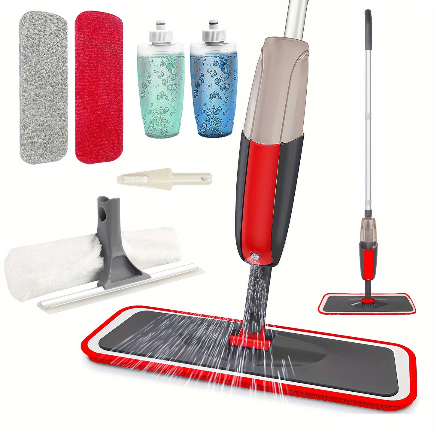 1set, Multi-purpose Spray Mop For Cleaning Floors With Extra Reusable Washable Pads And Refillable Sprayer - Wet/dry Spray Mop Set For Home And Kitchen, Hardwood, Laminate And Vinyl Planks, Cleaning Supplies, Cleaning Tool, B