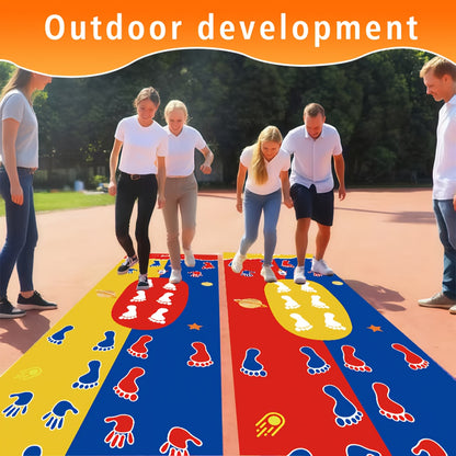 Laughter Guaranteed! 2-Player Hands&Feet Coordination Training Mat – Extra Large PVC Mat with Anti-Fade Printing, Perfect for Picnics, Team Retreats & Birthday Party Games