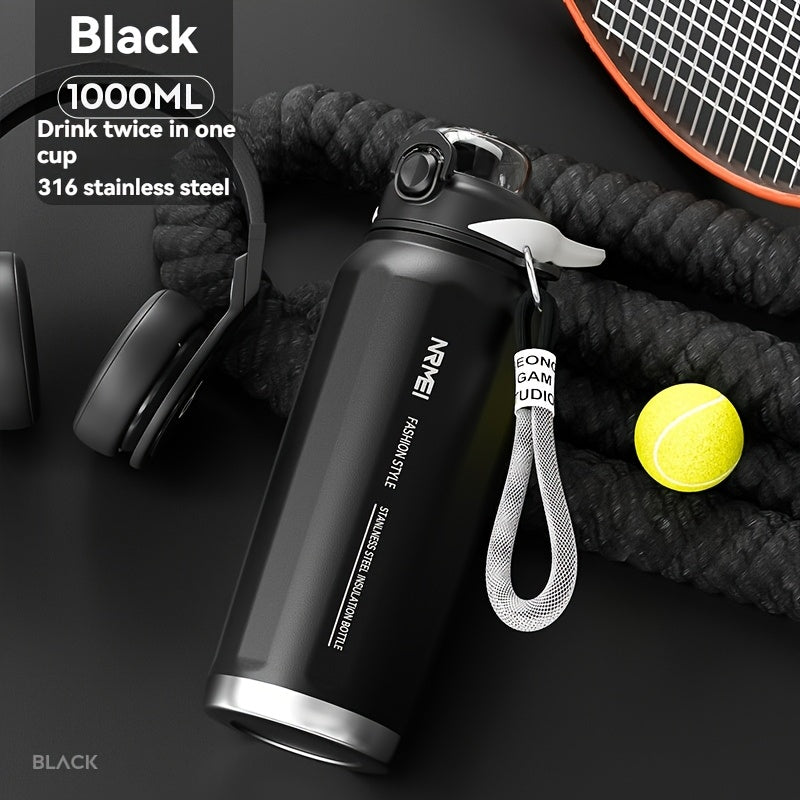 A 1500Ml Stainless Steel Thermos That Keeps Drinks Cold for 24 Hours, Is Leak-Proof, And Free of BPA, Featuring a Portable Handle. It'S an Ideal Gift for Outdoor Activities, Camping, Hiking, And Perfect for Valentine'S Day, M