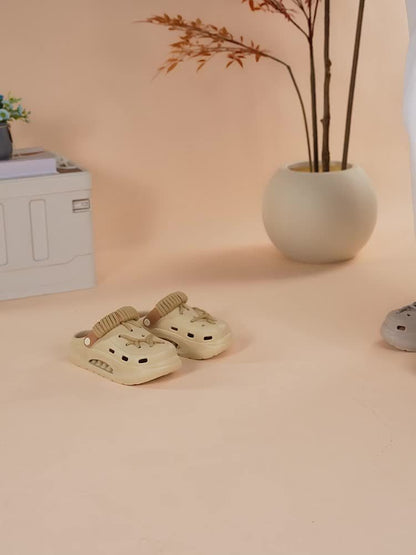 Women's White Clog with Thick Platform Heel - Adjustable Strap & Buckle, Beige - All-Season Indoor/Outdoor Beach Shoes, Lightweight Cushioned Sole, DIY Hole-Punchable Design (No Tools) for Garden, Pool, Casual Wear, Shoes For