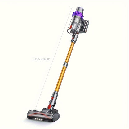 46000Pa/55Min Vacuum Cleaner Cordless, Cordless Vacuum Cleaner Super Quiet, Powerful Cordless Stick Vacuum Cleaner with LED Display/Anti-Tangle Brush, Detachable Battery, Lightweight 1.5L Dust Cup Perfect for Pet Hair, Floor,