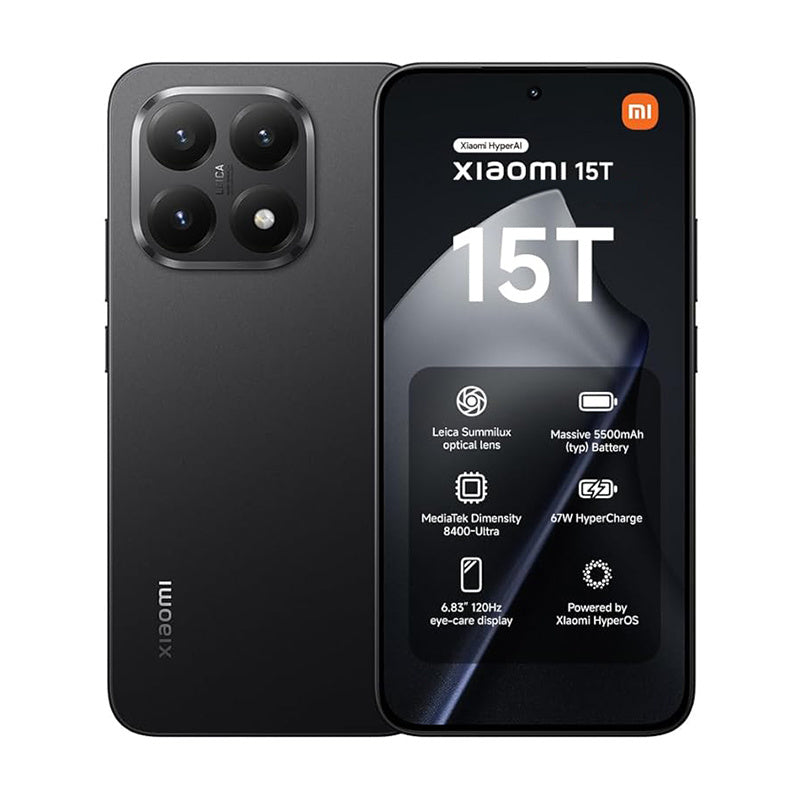 Xiaomi 15T Smartphone 12GB+256GB with MediaTek Dimensity 8400-Ultra 6.83" 120Hz eye-care display Long-lasting 5500mAh battery 67W Hyper Leica triple camera Xiaomi 15 T Smartphone
