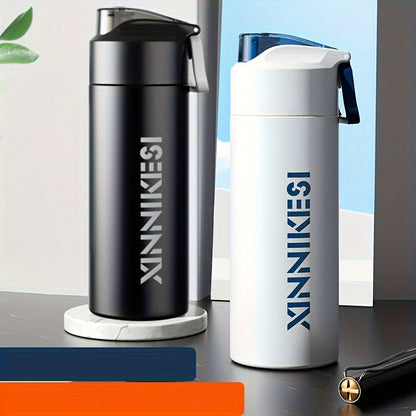 1000ml/600ml Stainless Steel Insulated Water Bottle, Wide Mouth for Hot & Cold Retention - Sports Gym Cycling Outdoor Hiking Travel Car Cup with Leakproof Vacuum Double-Layer Design (BPA Free)