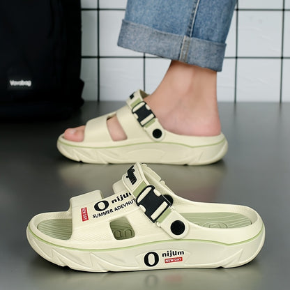 2025 Men's Slippers for Summer Outdoor Wear, Anti-slip and Deodorant Sports Casual Driving Dual-purpose Couple Sandals Fashionable Beach Flip-flops