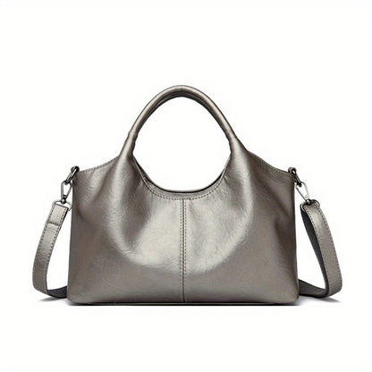 Women'S Stylish Black Leather Tote Bag - Large Capacity, Multi-Compartment Design with Zipper Closure, Perfect for Work, Travel, and Everyday Use, Travel Tote Bag | Versatile Shoulder Bag | Durable Zipper Closure, Large Tote