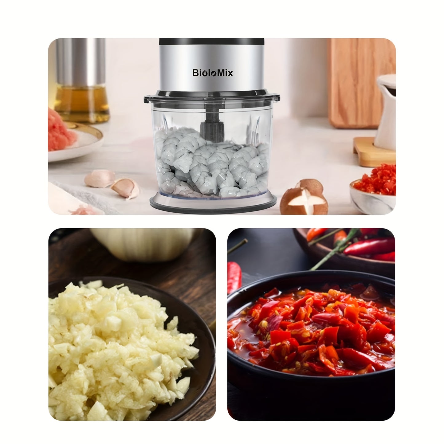 500W Portable Personal Blender Mixer Food Processor with Chopper Bowl 600ml Juicer Bottle Meat Grinder Youngsters Food Maker