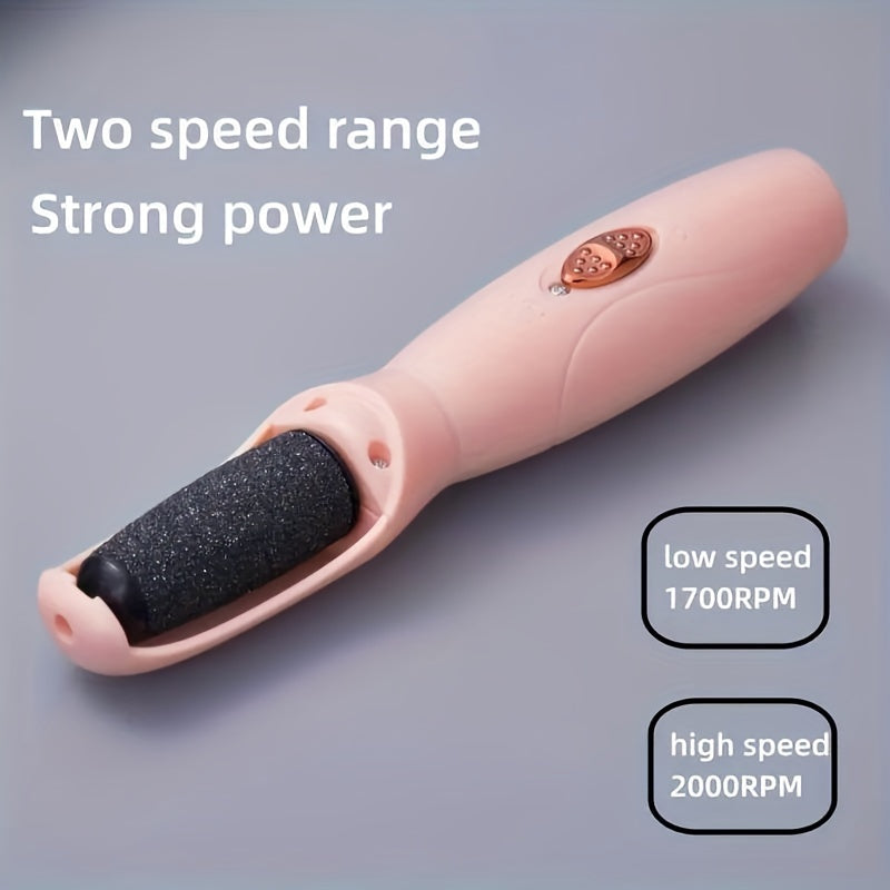 Removedor de calos elétrico para os pés, lixa de pés portátil e recarregável com esmeril para os pés.