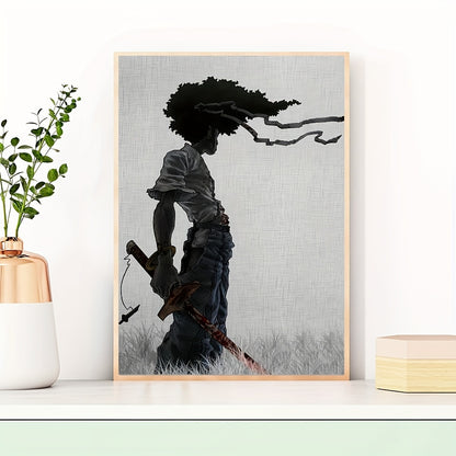 1pc African Samurai Anime Poster, Room Aesthetics Poster, Decoration Painting, Canvas Wall Art, Living Room Poster, Bedroom Painting, Home Decor, Frameless