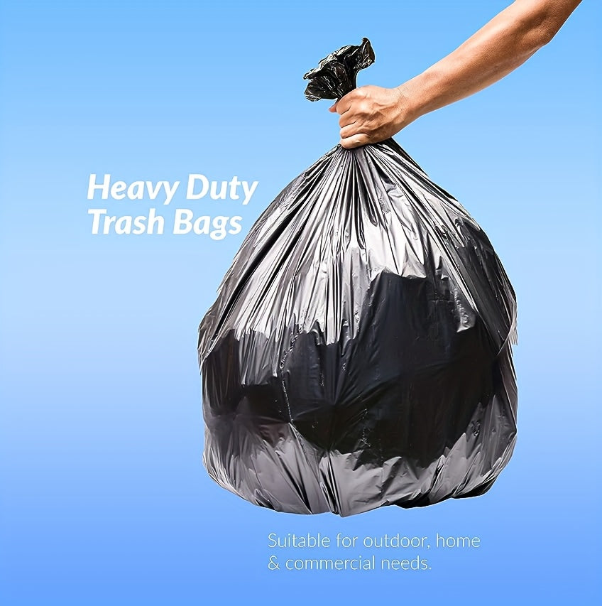 20/50/100pcs Heavy Duty Leakproof Trash Bags with Drawstring Closure - Extra Thick, Tear-Resistant, for Kitchen, Home, Restaurant, Commercial Use - Compatible with Trash Cans & Bins - (20/50/100 Count), Restaurant Waste Dispo