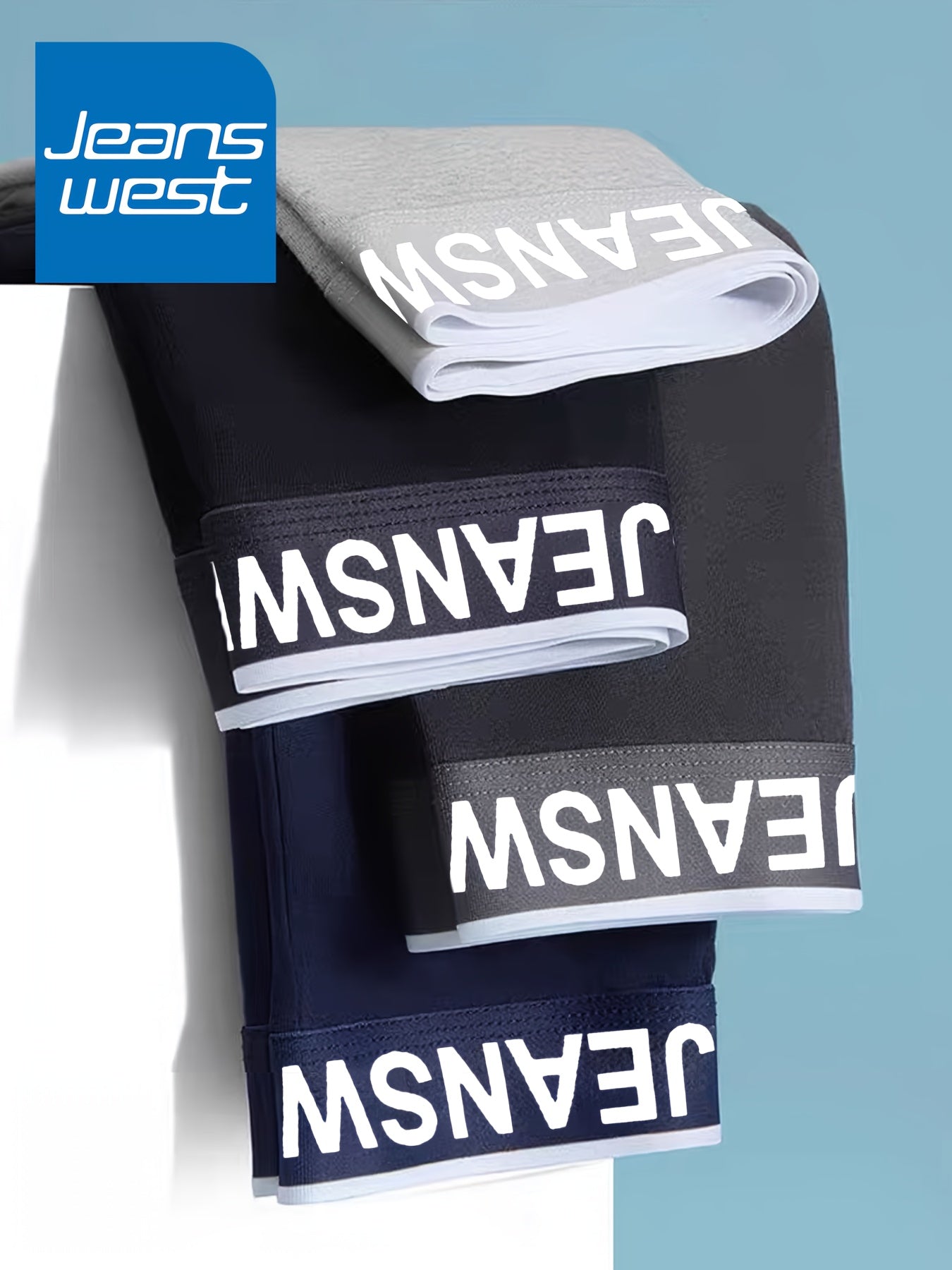 JEANSWEST 8-Pack Men's Underwear, Solid Color, Simple and Fashionable, Cotton Boxer Briefs