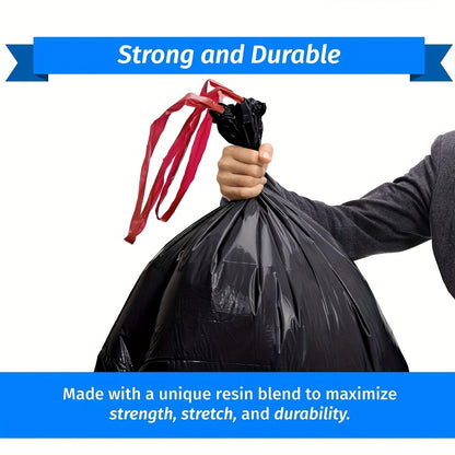 20/50/100pcs Heavy Duty Leakproof Trash Bags with Drawstring Closure - Extra Thick, Tear-Resistant, for Kitchen, Home, Restaurant, Commercial Use - Compatible with Trash Cans & Bins - (20/50/100 Count), Restaurant Waste Dispo