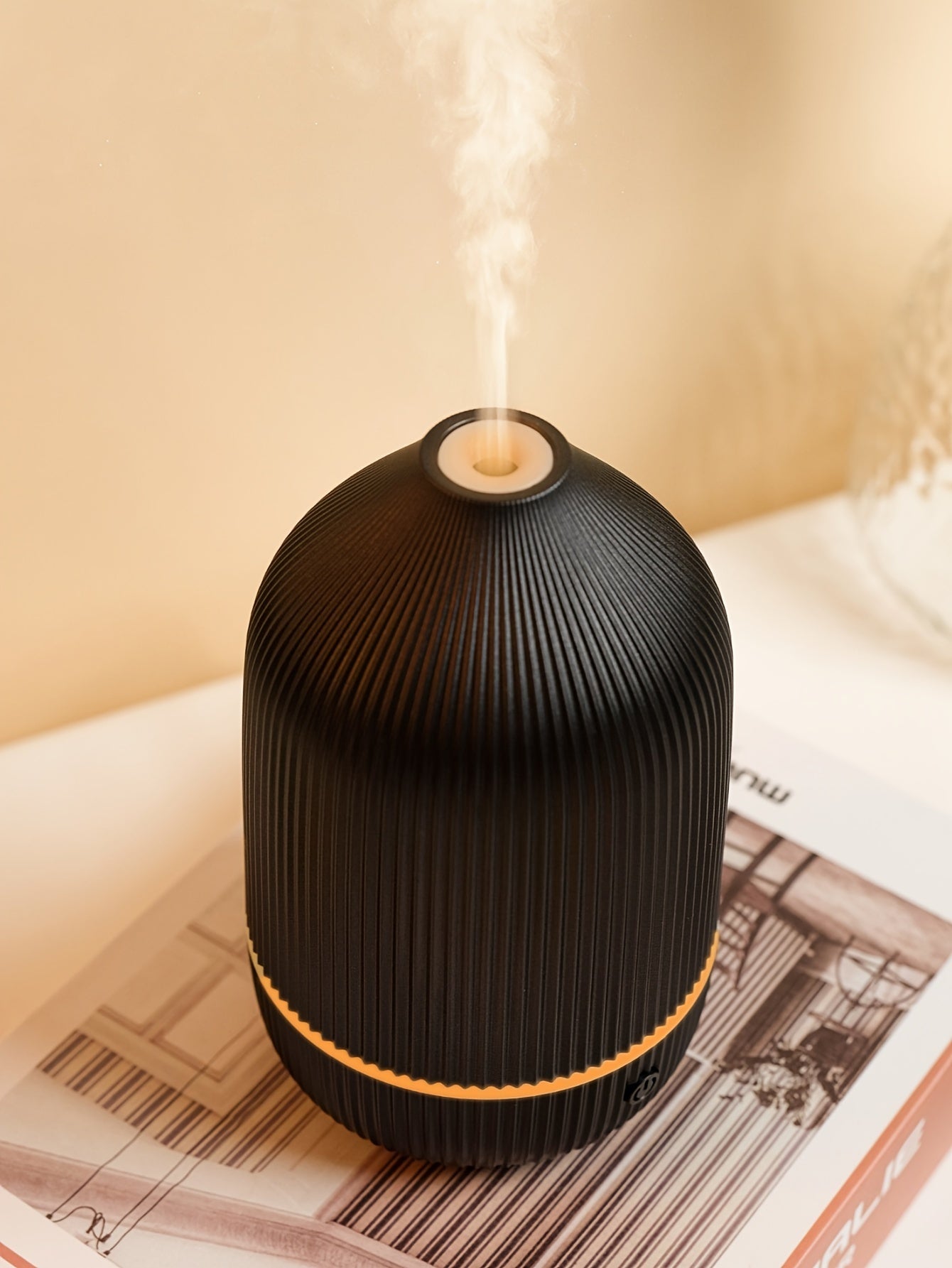 1pc AromaCare USB Powered Cylinder Aroma Diffuser, Air Purifier & Humidifier with Automatic Shut-Off, Waterless Ultrasonic Mist Maker for Enhanced Sleep & Relaxation, Ideal for Home, Office & Travel