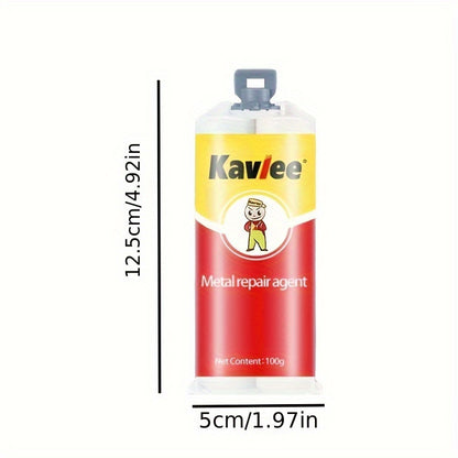 KAVLEE 100g Magic Repair Glue - AB Metal Strength, Heat Resistant, Cold Weld Adhesive for Durable Iron Bonding, Quick & Easy Application, All-Purpose Repair Gel, Allpurpose Adhesive|Userfriendly Packaging|Cold Weld Technology