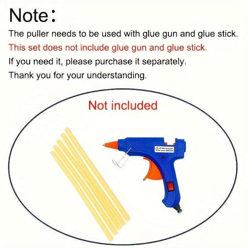 Paintless Dent Repair Kit - Car Dent Removal Tool with Tabs - Minor Dent Removal and Body Damage Fix for Vehicle Car.