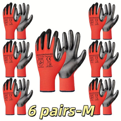 Conjunto de 6 a 12 pares de luvas de jardinagem, luvas de trabalho, luvas de trabalho para homem, luvas para limpeza de lixo de jardinagem, luvas de jardinagem para mulher, ferramentas de jardinagem, luvas de trabalho para jardinagem.