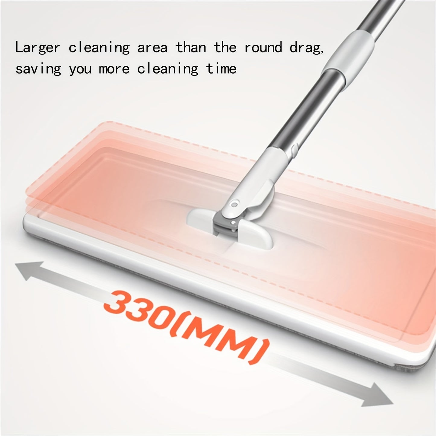 Wet and Dry Mop Set, Flat Mop with Built-in Scraper and Bucket, Suitable for Kitchen, Bathroom, Bedroom, and Living Room Floors, Plastic and Stainless Steel Handle, Rotating Washable Mop System, Cleaning Tool